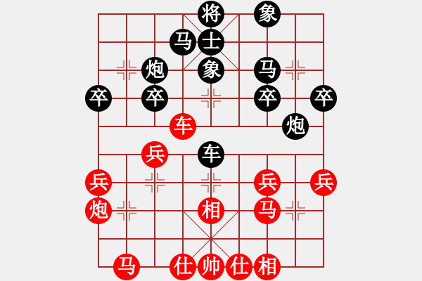 象棋棋譜圖片：我是我的(5段)-負(fù)-醒醒吧阿宅(4段) - 步數(shù)：30 