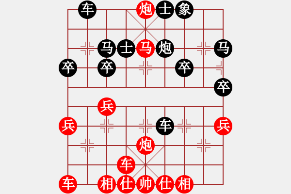 象棋棋譜圖片：橫才俊儒[292832991] -VS- 風(fēng)雨無阻[2686012457] - 步數(shù)：33 