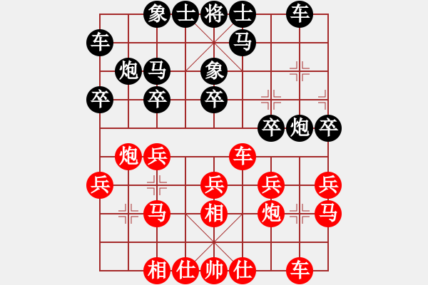 象棋棋譜圖片：對兵局 nzbdwmsunc勝 歐陽峰 - 步數(shù)：20 