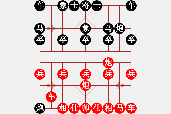 象棋棋譜圖片：紅:橋仔 黑：云兒 紅勝 - 步數(shù)：10 