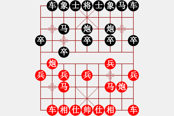 象棋棋谱图片：天天象棋4-6-19杜三少（5-2）先胜桂权（5-2） - 步数：10 