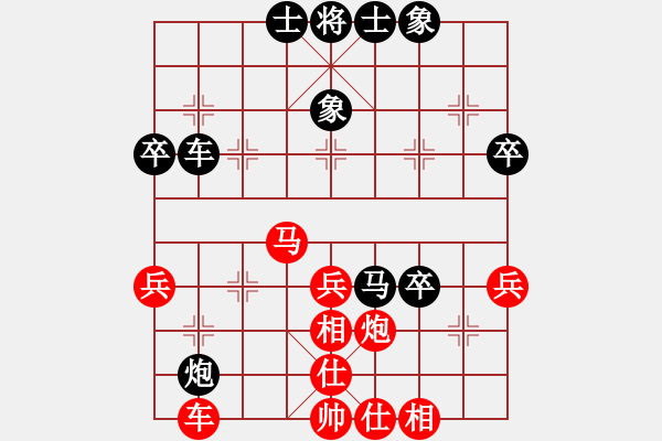 象棋棋譜圖片：大反先(4段)-和-荊州神州行(5段) - 步數(shù)：40 