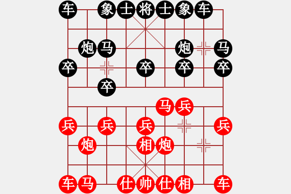 象棋棋譜圖片：棋必克[紅] -VS- bbboy002[黑] - 步數(shù)：10 