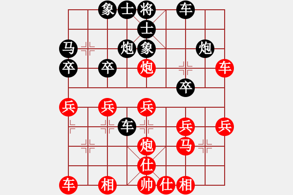 象棋棋譜圖片：甜心(3級(jí))-負(fù)-張雨書(shū)(初級(jí)) - 步數(shù)：30 