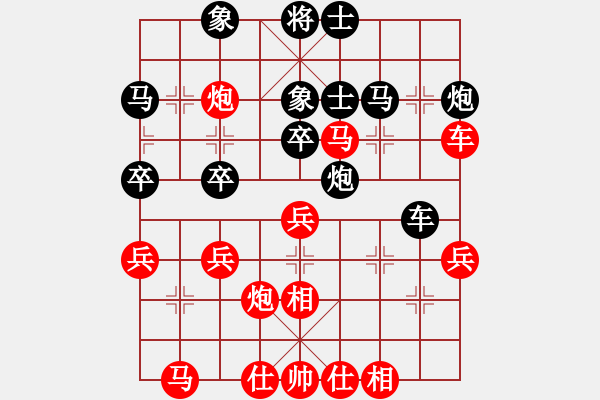 象棋棋譜圖片：岳西棋癡(1段)-勝-caomiaojie(9級(jí)) - 步數(shù)：40 