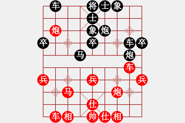 象棋棋譜圖片：【1221】C31 1黑8炮2進(jìn)2次正 紅9兵三進(jìn)一 1紅8車二平四！ 17.11.17 - 步數(shù)：40 