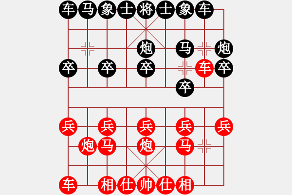 象棋棋譜圖片：《學(xué)習(xí)大師先手》列炮正馬右車過河壓馬左炮壓原位馬破進(jìn)7卒平炮兌車高車保馬退炮打車 - 步數(shù)：10 