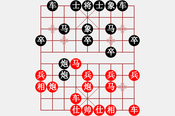 象棋棋譜圖片：劉飚先負(fù)林小川.pgn - 步數(shù)：20 