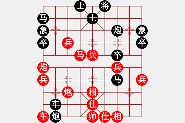 象棋棋譜圖片：11094局 A60-過宮炮局-小蟲引擎24層 紅先勝 旋九專雙核-業(yè)余 - 步數(shù)：40 