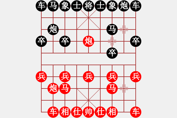 象棋棋譜圖片：重炮將 - 步數(shù)：10 