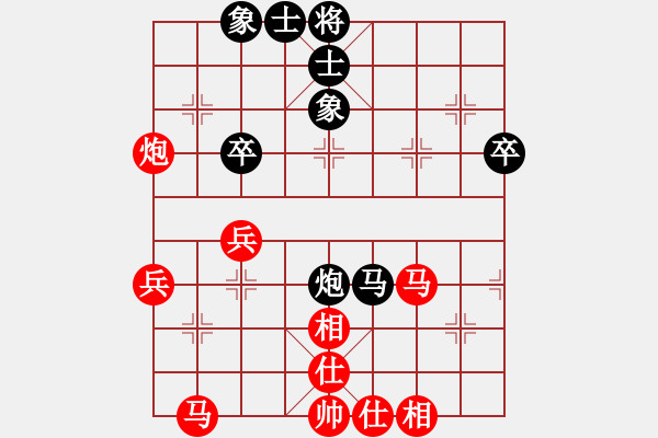 象棋棋譜圖片：20170214 先和松溪傅棋友 五九炮過河車對屏風(fēng)馬平炮兌車補左士 - 步數(shù)：50 