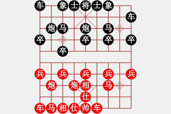 象棋棋譜圖片：天王門(mén)門(mén)主(7段)-負(fù)-太陽(yáng)有耳(9段)過(guò)宮炮對(duì)左中炮 - 步數(shù)：10 