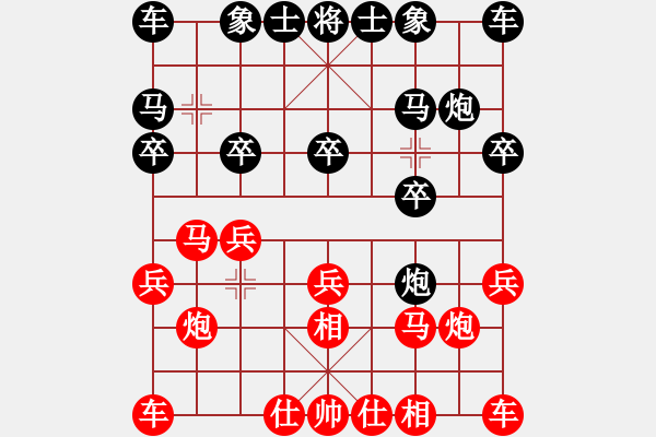 象棋棋譜圖片：michaelma701紅負(fù)葬心【起馬互進(jìn)七兵局】 - 步數(shù)：10 