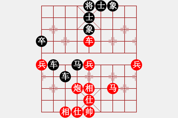 象棋棋譜圖片：起馬轉(zhuǎn)仕角炮對(duì)進(jìn)７卒 - 步數(shù)：60 