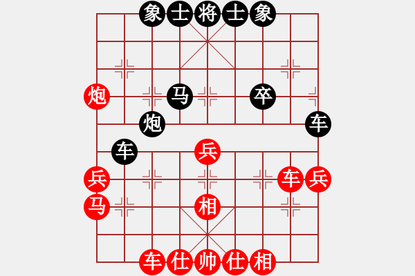 象棋棋譜圖片：bietao(6星)-和-佳佳元旦免(9星) - 步數(shù)：40 