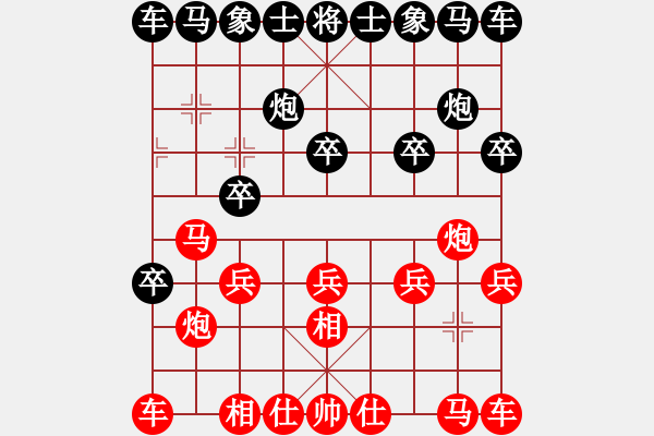 象棋棋譜圖片：十三炮(3段)-勝-無名尊者(2段) - 步數(shù)：10 