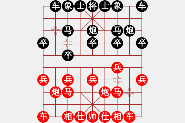 象棋棋譜圖片：gxiaoyu(9星)-負-過往云煙(9星) - 步數(shù)：10 