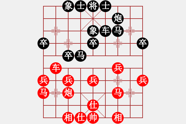 象棋棋譜圖片：過宮炮 聶鐵文 劉海亭編著1一6局 - 步數(shù)：30 