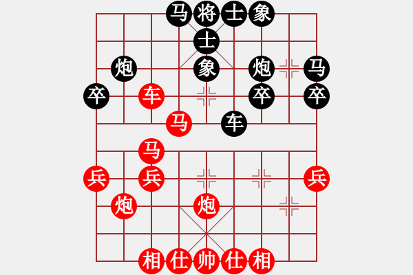 象棋棋譜圖片：4（1）梅花泉 雙橫車不棄馬 相口馬趕臥槽 馬踩卒 棄馬吸炮 天地炮借帥 第03-2局 - 步數(shù)：40 