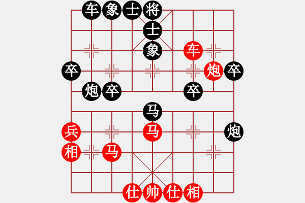 象棋棋譜圖片：錢(qián)庫(kù)棋手(2段)-負(fù)-dnccz(月將) - 步數(shù)：40 