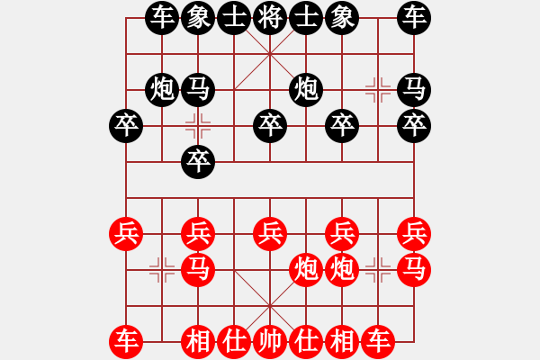 象棋棋譜圖片：10055局 A60-過宮炮局-旋九專雙核-業(yè)余 紅先和 小蟲引擎24層 - 步數(shù)：10 