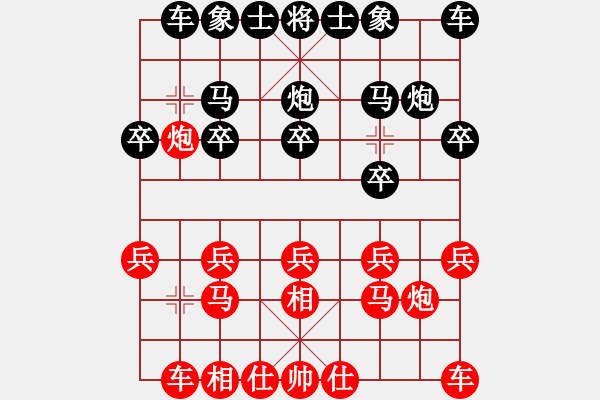 象棋棋譜圖片：行者必達(dá)[紅] -VS- shawushe[黑] - 步數(shù)：10 