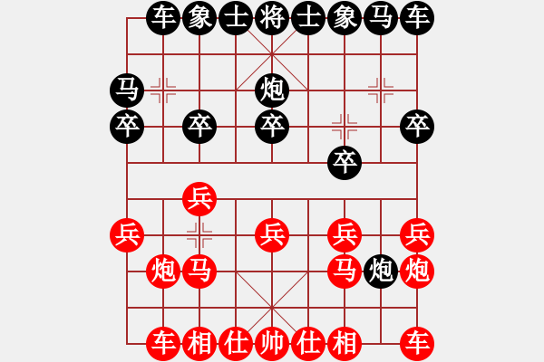 象棋棋谱图片：興福(4段)-负-董军长(4段) - 步数：10 