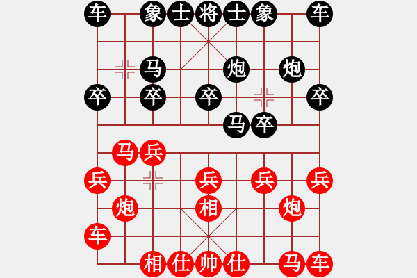 象棋棋譜圖片：孫莎 -紅先勝- 老蔡 - 步數(shù)：10 