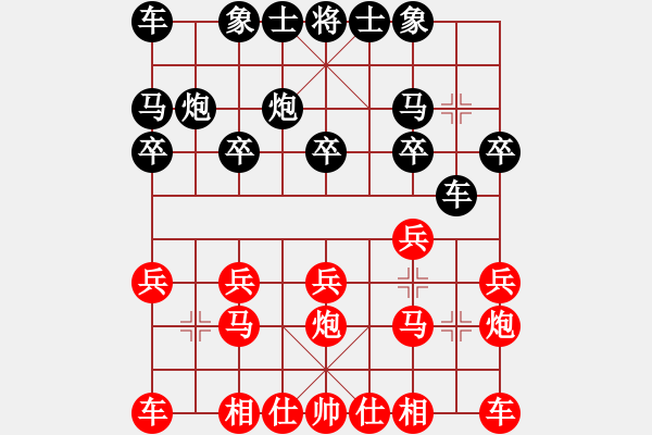 象棋棋譜圖片：36局 A03- 邊炮局-BugChess19-04-09 x64 NO SSE4-2(大師) ( - 步數(shù)：10 