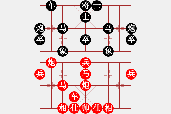象棋棋谱图片：杨柳春风(3段)-胜-金耳朵(5段) - 步数：30 