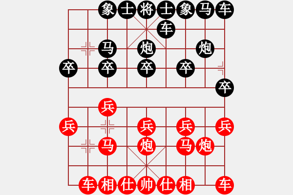 象棋棋譜圖片：賭神[紅] -VS- 橫才俊儒[黑] - 步數(shù)：10 