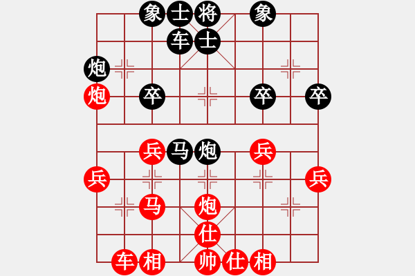 象棋棋谱图片：顺炮直车进三兵对直车 - 步数：30 