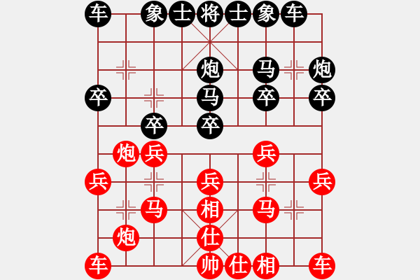 象棋棋譜圖片：第三屆聆聽杯（2）柳江先勝張陽.pgn - 步數(shù)：20 