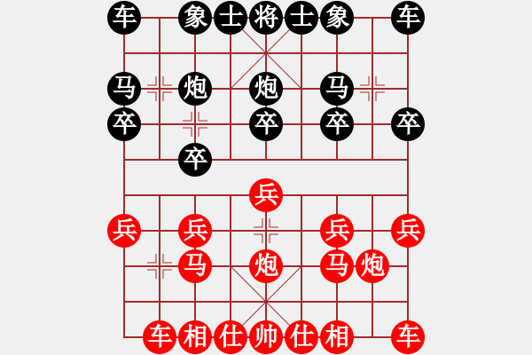 象棋棋譜圖片：yyy8696紅負(fù)葬心【中炮對(duì)列炮】 - 步數(shù)：10 