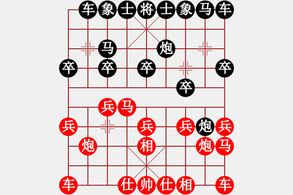 象棋棋譜圖片：電腦分析 后和欒 空打中兵 不好 車炮封車較好 - 步數(shù)：10 