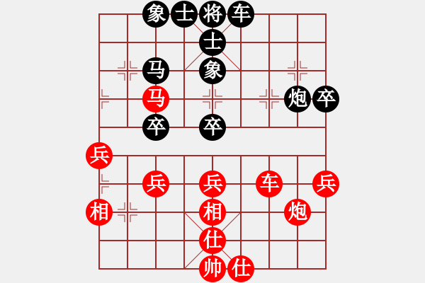 象棋棋譜圖片：濟(jì)南群康王軍　先和　濰坊景芝王青偉（第二屆濟(jì)濰象棋擂臺(tái)賽第八輪） - 步數(shù)：40 