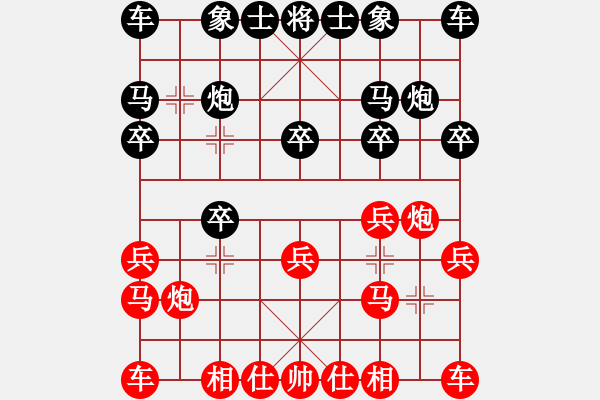 象棋棋谱图片：八路兄弟(月将)-和-不平(日帅) - 步数：10 