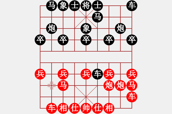 象棋棋譜圖片：★棋壇尊者★[407612993] -VS- 若儒[844511942] - 步數(shù)：10 