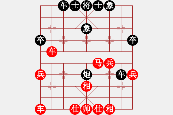 象棋棋譜圖片：朱瑞芬(人王)-和-千山大圣(9段)中炮右橫車對(duì)屏風(fēng)馬 紅左馬盤河 - 步數(shù)：40 