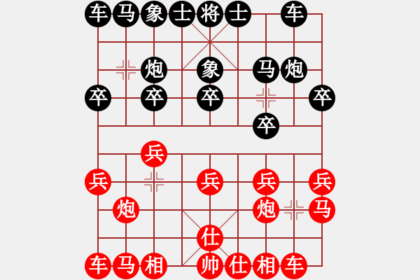 象棋棋譜圖片：北京威凱＆金環(huán)建設(shè)京冀聯(lián)隊 孟繁睿 和 上海金外灘隊 謝靖 - 步數(shù)：10 