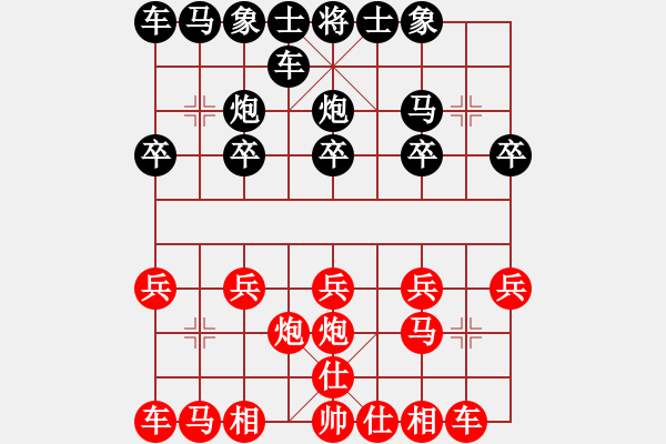 象棋棋譜圖片：等愛[紅] -VS- 超越時空[黑] - 步數(shù)：10 