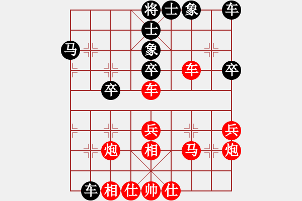 象棋棋譜圖片：葬心紅勝77198168【仙人指路對(duì)士角炮或過宮炮】 - 步數(shù)：40 