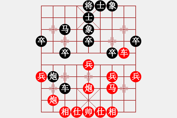 象棋棋譜圖片：中炮對(duì)屏風(fēng)馬雙炮過河 - 步數(shù)：30 