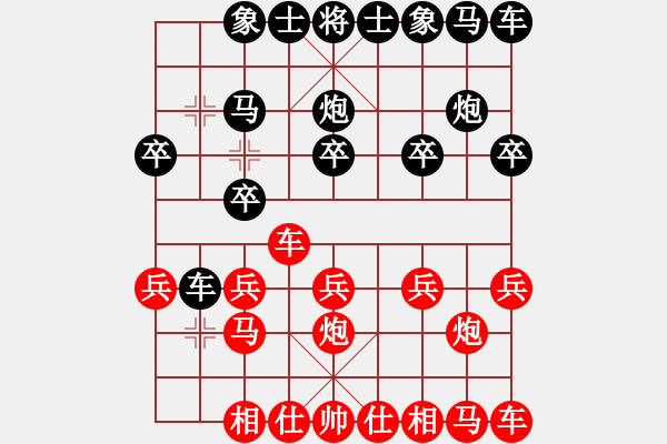 象棋棋譜圖片：1511局 D00- 順炮緩開車局-天天Ai1-2(先負(fù))小蟲引擎23層 - 步數(shù)：10 