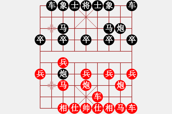 象棋棋譜圖片：寒風(fēng)[紅] -VS- 站在浪尖的鳥 [黑] - 步數(shù)：10 