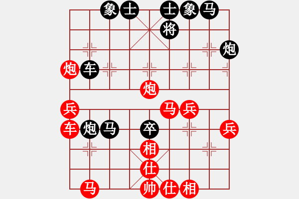 象棋棋譜圖片：小心我抓狂(3段)-和-貓妖小六(4段) - 步數(shù)：40 