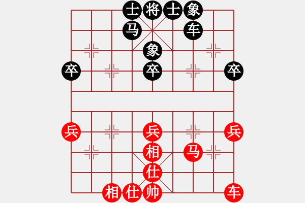 象棋棋谱图片：江苏省 刘子炀 和 山东省 王新光 - 步数：40 