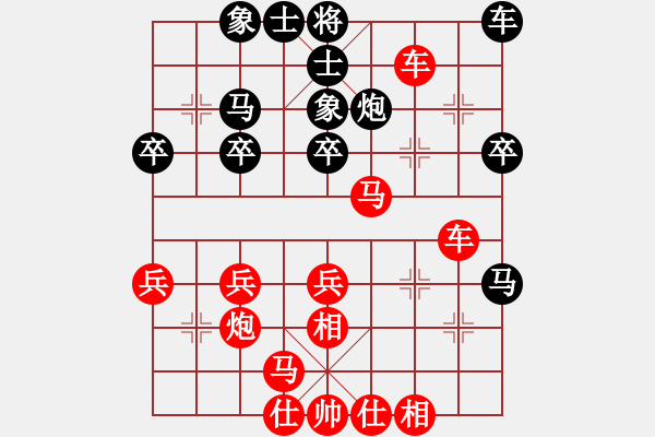 象棋棋譜圖片：（輸棋反思）【中】蓮花棋士[黑] -VS- 【中】火神武生[紅] - 步數(shù)：30 