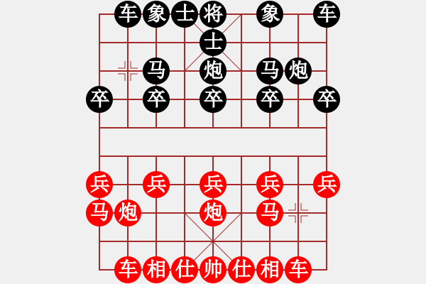 象棋棋譜圖片：橫才俊儒[292832991][紅] -VS- 棋迷的人[黑] - 步數(shù)：10 