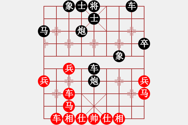 象棋棋譜圖片：910局 B00- 中炮局-賈詡(1900) 先負 旋風引擎23層(2738) - 步數：40 